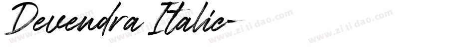 Devendra Italic字体转换